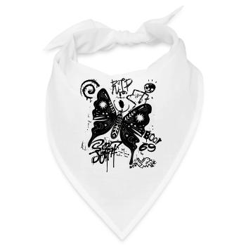 Mystischer Schmetterling Grunge - Bandana - Weiß - Vorne