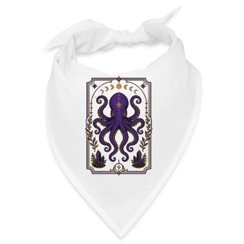 Witchy Tarot Octopus - Bandana - Weiß - Vorne