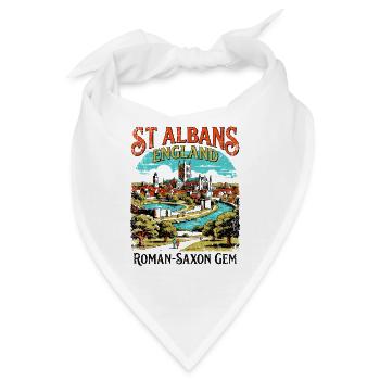 St Albans England Roman Saxon Gem - Bandana - Weiß - Vorne