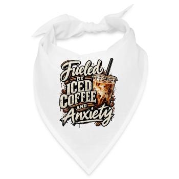 Eiskaffee Angst Motiv - Bandana - Weiß - Vorne