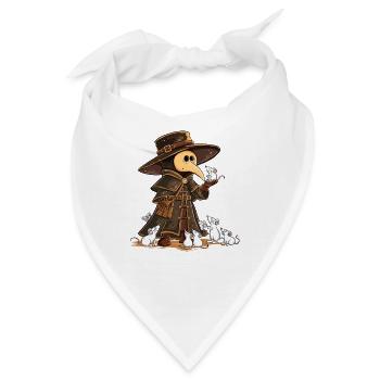Pestdoktor Mäuse Mittelalter LARP Fantasy Humor - Bandana - Weiß - Vorne
