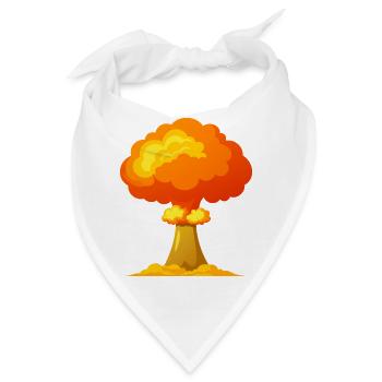 Nukleare Explosion Atomic - Bandana - Weiß - Vorne
