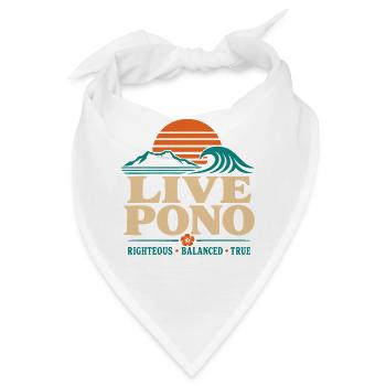 Live Pono - Bandana - Weiß - Vorne