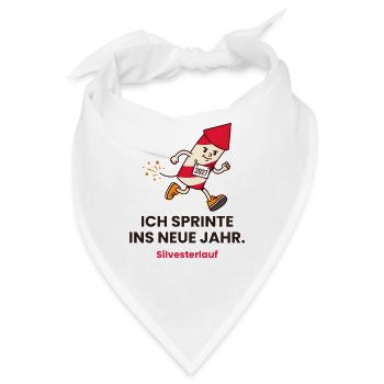 Ich sprinte ins neue Jahr Silvesterlauf 2027 - Bandana - Weiß - Vorne