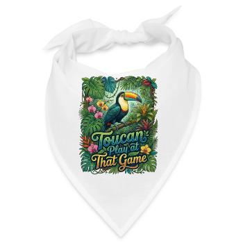 Toucan Play At That Game Tukan Dschungel Spruch - Bandana - Weiß - Vorne