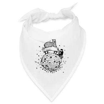 Pianist – Musikalischer Asteroid - Bandana - Weiß - Vorne