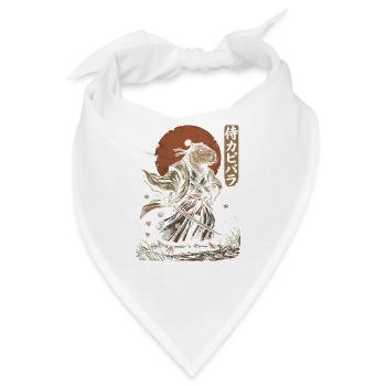 Capybara Samurai Mit Katana Japan Krieger - Bandana - Weiß - Vorne