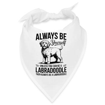 Labradoodle Sprüche Lustiges Labradoodle Geschenk  - Bandana - Weiß - Vorne