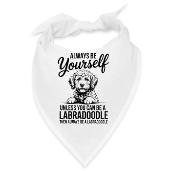 Labradoodle Sprüche Lustiges Labradoodle Geschenk  - Bandana - Weiß - Vorne