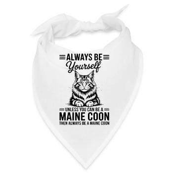 Maine Coon Sprüche Lustiges Maine Coon Geschenk - Bandana - Weiß - Vorne
