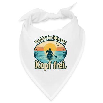 Paddeln Kajak Kanu SUP Paddler - Bandana - Weiß - Vorne
