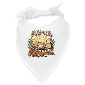 Ruhestand Geschenk Kollege Abschied Kaffeepause - Bandana - Weiß - Vorne