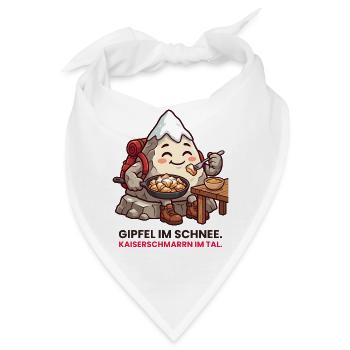 Berg Kaiserschmarrn Gipfel im Schnee - Bandana - Weiß - Vorne