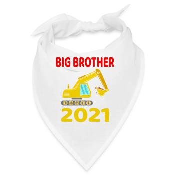 Big Brother 2021 Bagger Großer Bruder 2021 Bald - Bandana - Weiß - Vorne