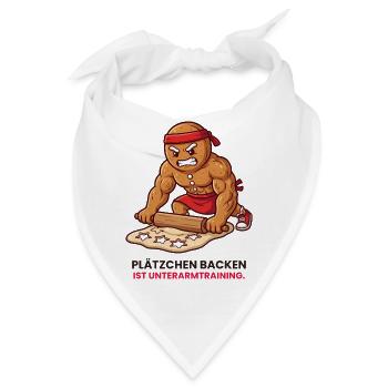 Keksarmtraining: Plätzchenpower - Bandana - Weiß - Vorne