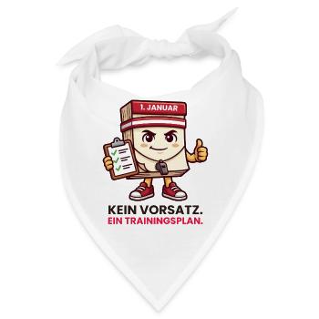 Neujahr Kalender Trainingsplan statt Vorsatz - Bandana - Weiß - Vorne