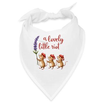 Eine hübsche kleine Riot-Mäuse - Bandana - Weiß - Vorne