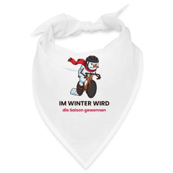 Schneemann Rennrad Wintertraining - Bandana - Weiß - Vorne