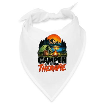 Camping ist meine Therapie - Bandana - Weiß - Vorne