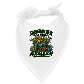 Gartenarbeit ist mein Ausgleich - Bandana - Weiß - Vorne