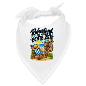 Ruhestand: Echte Zeit am Strand - Bandana - Weiß - Vorne
