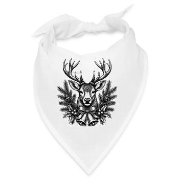 Weihnachten Hirsch - Bandana - Weiß - Vorne