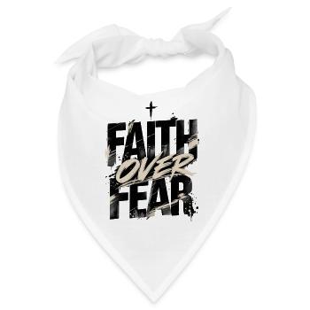 Faith Over Fear – Christliches Minimalist Design - Bandana - Weiß - Vorne
