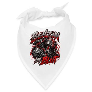 Mottorad - Benzin im Blut Motorradfahren Biker/in - Bandana - Weiß - Vorne