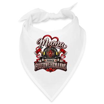 Mama eines Feuerwehrmanns - Bandana - Weiß - Vorne