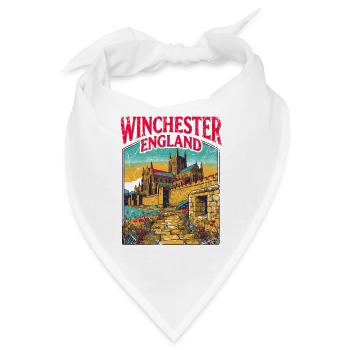 City Retro Winchester England Historic Landmark - Bandana - Weiß - Vorne