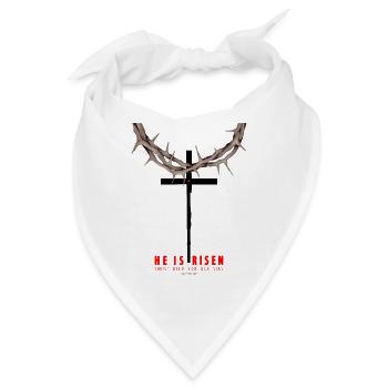 Er Ist Auferstanden Christ Died For Our Sins Krez - Bandana - Weiß - Vorne