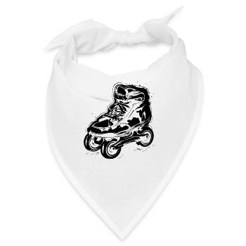 Roller Skates Zeichnung - Bandana - Weiß - Vorne