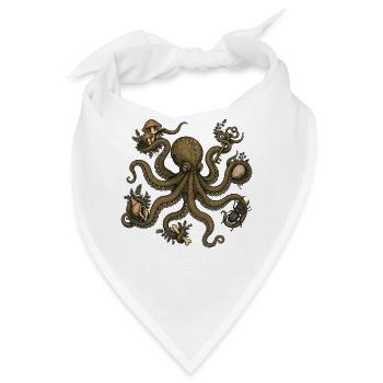 Goblincore Octopus - Bandana - Weiß - Vorne
