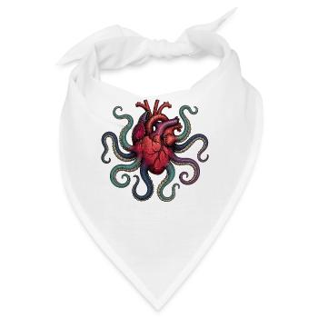 Anatomical Heart Octopus - Bandana - Weiß - Vorne