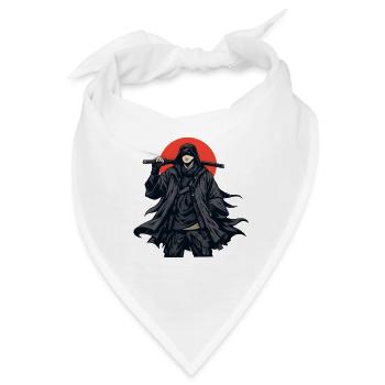 Schattendämon mit rotem Kreis - Bandana - Weiß - Vorne