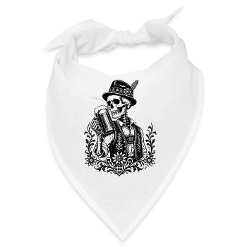 Bayerischer Totenkopf - Bandana - Weiß - Vorne