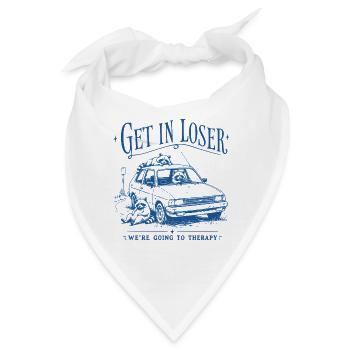 Waschbär Get In Loser - Bandana - Weiß - Vorne