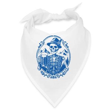 Bayerisches Skelett - Bandana - Weiß - Vorne