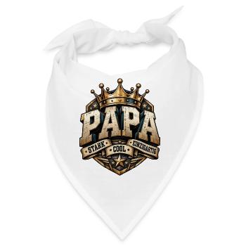 Vatertag Papa stark cool & einzigartig  - Bandana - Weiß - Vorne