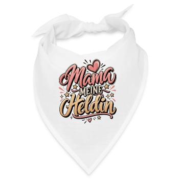 Muttertag Mama meine Heldin beste Mutter  - Bandana - Weiß - Vorne