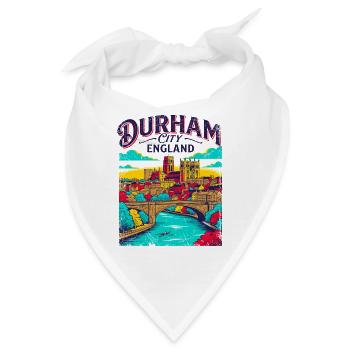 Durham England Historic City Skyline Art - Bandana - Weiß - Vorne