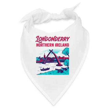 View Retro Londonderry Northern Ireland City - Bandana - Weiß - Vorne