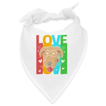 Irischer Wolfshund - Bandana - Weiß - Vorne