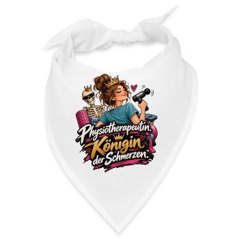 Physiotherapeutin Königin der Schmerzen - Bandana - Weiß - Vorne
