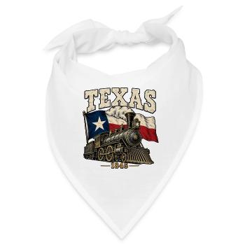 Texas Eisenbahn 1845 Vintage - Bandana - Weiß - Vorne