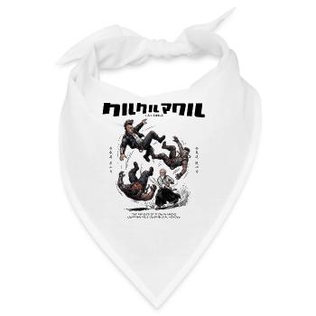 Surreal Cyberpunk Art of Aikido Throwing - Bandana - Weiß - Vorne