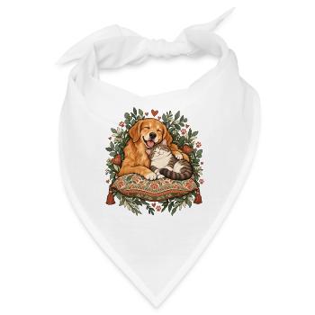Herzpfoten Kuschelduo - Bandana - Weiß - Vorne