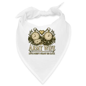 Armee Ehefrau Militär Ehefrau Einsatz - Bandana - Weiß - Vorne