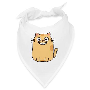 Katze - Bandana - Weiß - Vorne
