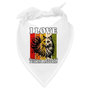 I Love Turkish Angora - Bandana - Weiß - Vorne